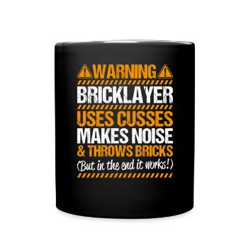 Master Masonry Masonry Bricklayer Mason - Full Colour Mug - black - Front