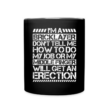 Master Masonry Masonry Bricklayer Mason - Full Colour Mug - black - Front