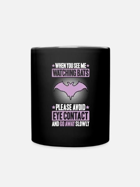 Fledermaus Fledermäuse Bat Bats Fledertier - Tasse einfarbig - Schwarz