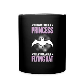 Fledermaus Fledermäuse Bat Bats Fledertier - Tasse einfarbig - Schwarz - Vorne