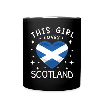 Schottland Flagge Schottische Fahne Alba GB UK - Tasse einfarbig - Schwarz - Vorne