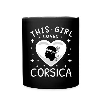 Corsica Flag Corsica Flag Corsica Corsican - Full Colour Mug - black - Front