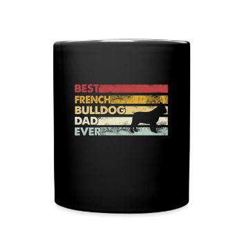 Meilleur père de tous les temps - Bouledogue français - Mug uni - noir - Devant