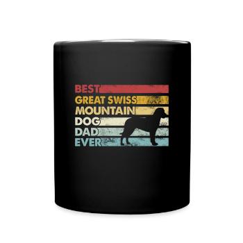 Meilleur père de tous les temps - Grande montagne suisse - Mug uni - noir - Devant