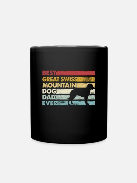 Meilleur père de tous les temps - Grande montagne suisse - Mug uni - noir