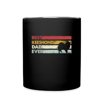 Best Dad Ever - Keeshond - Full Colour Mug - black - Front