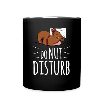 Squirrel Sleep Bed Tired Squirrel - Full Colour Mug - black - Front
