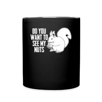 Écureuil drôle Écureuil - Mug uni - noir - Devant