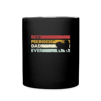 Bester Vater Aller Zeiten - Pekinese - Tasse einfarbig - Schwarz - Vorne
