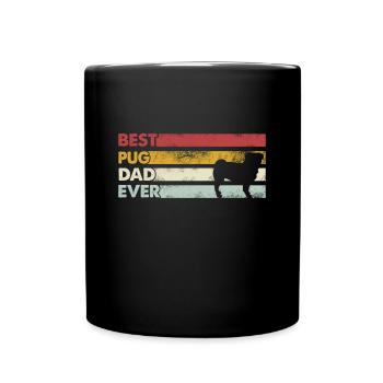 Bester Vater Aller Zeiten - Mops - Tasse einfarbig - Schwarz - Vorne