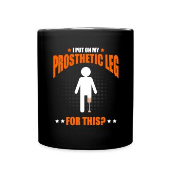 Conception de jambe bionique pour prothèses de jambe - Mug uni - noir - Devant