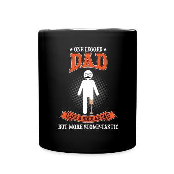 Artificial leg design for leg prostheses - Full Colour Mug - black - Front