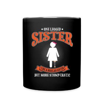Artificial limb design for leg prosthesis - Full Colour Mug - black - Front