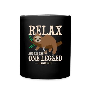 Conception de jambe bionique pour prothèses de jambe - Mug uni - noir - Devant