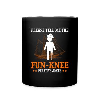 Artificial limb design for leg prosthesis - Full Colour Mug - black - Front