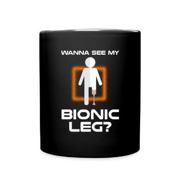 Beinprothesendesign und Beinprothesen - Tasse einfarbig - Schwarz - Vorne