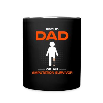 Artificial leg design for leg prostheses - Full Colour Mug - black - Front