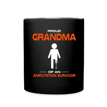 Artificial limb design for leg prosthesis - Full Colour Mug - black - Front