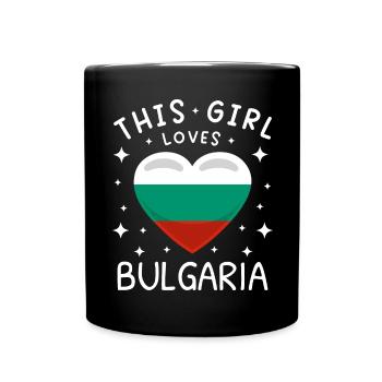 Bulgarien Flagge Bulgarische Fahne Goldstrand - Tasse einfarbig - Schwarz - Vorne