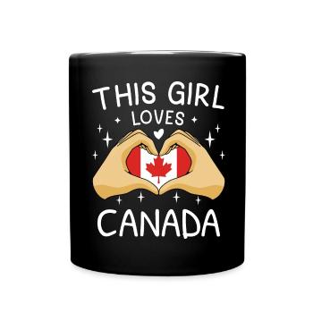 Drapeau du Canada Feuille d’érable Drapeau canadien Canada - Mug uni - noir - Devant