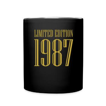 1987 édition limitée anniversaire cadeau femme mari - Mug uni - noir - Devant