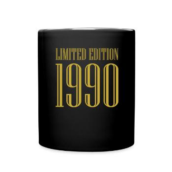 1990's Limited Edition Birthday Gift Wife Husband - Full Colour Mug - black - Front