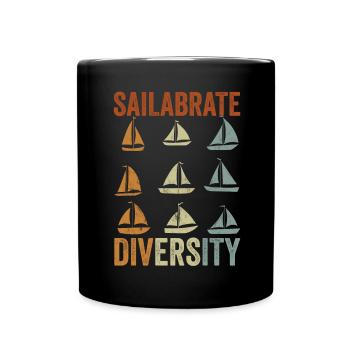 Drôle de voilier pour le capitaine du bateau - Mug uni - noir - Devant