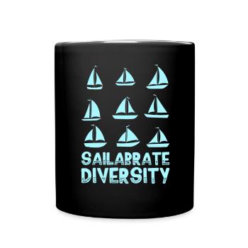 Drôle de voilier pour le capitaine du bateau - Mug uni - noir - Devant