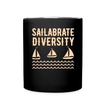Drôle de voilier pour le capitaine du bateau - Mug uni - noir - Devant