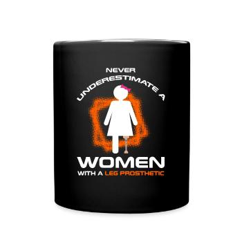 Conception de jambe bionique pour prothèses de jambe - Mug uni - noir - Devant