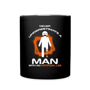 Beinprothesendesign und Beinprothesen - Tasse einfarbig - Schwarz - Vorne