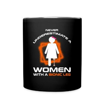Leg prosthesis design and leg prostheses - Full Colour Mug - black - Front