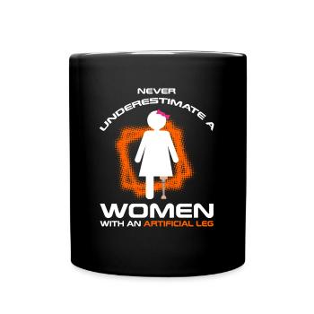Artificial limb design for leg prosthesis - Full Colour Mug - black - Front