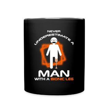 Conception de jambe bionique pour prothèses de jambe - Mug uni - noir - Devant