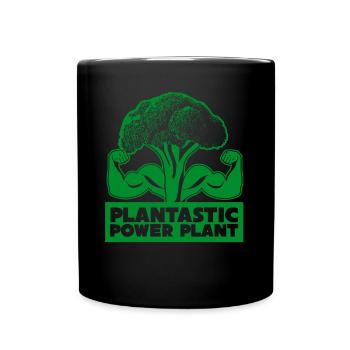 Veganer Brokkoli Bodybuilding Vegan - Tasse einfarbig - Schwarz - Vorne