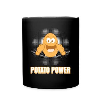 Vegan Potato Bodybuilding Vegan - Full Colour Mug - black - Front