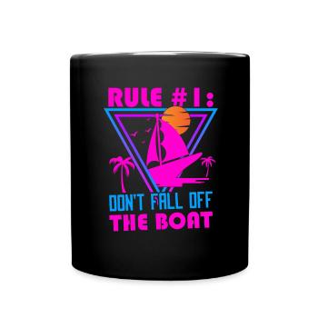 Drôle de voilier pour le capitaine du bateau - Mug uni - noir - Devant