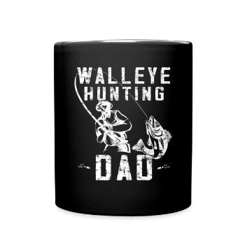 Lake Erie Fishing - Pikeperch Hunting Father - Full Colour Mug - black - Front