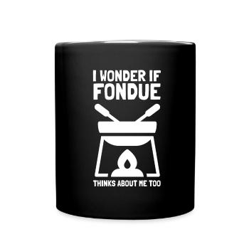 Swiss Cheese Fondue - Tasse einfarbig - Schwarz - Vorne