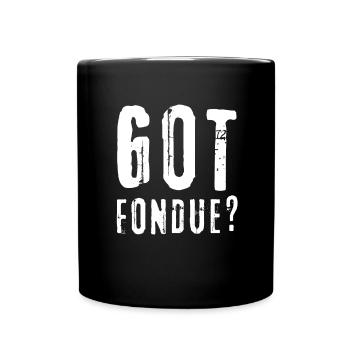 Swiss Cheese Fondue - Tasse einfarbig - Schwarz - Vorne