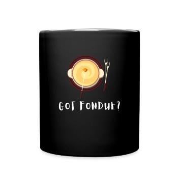 Swiss Cheese Fondue - Tasse einfarbig - Schwarz - Vorne