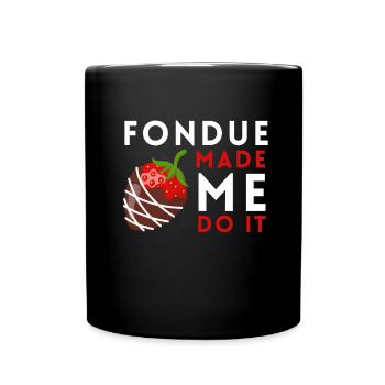 Swiss Cheese Fondue - Tasse einfarbig - Schwarz - Vorne