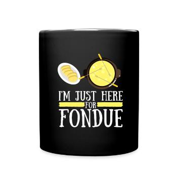Swiss Cheese Fondue - Tasse einfarbig - Schwarz - Vorne