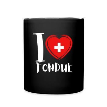 Swiss Cheese Fondue - Tasse einfarbig - Schwarz - Vorne
