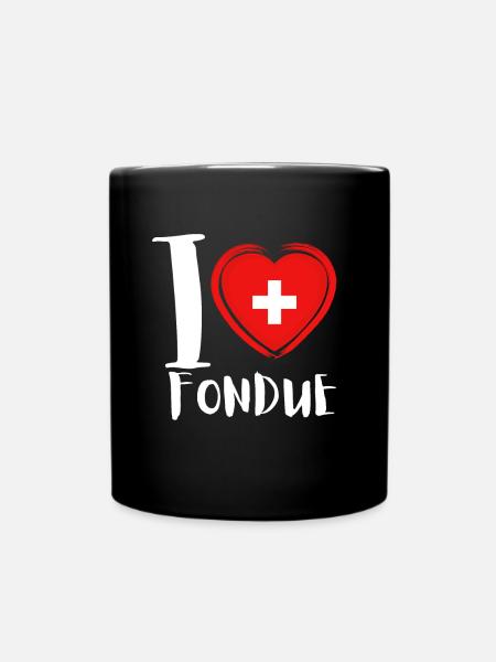 Swiss Cheese Fondue - Tasse einfarbig - Schwarz