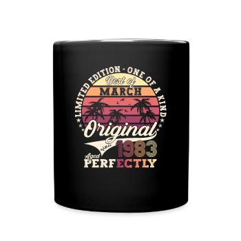 März Jahrgang 1983 40. Geburtstag Mann Original 83 - Tasse einfarbig - Schwarz - Vorne