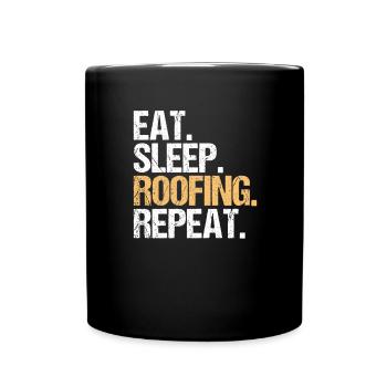 Dachdecker Dachdeckerei Dachdecken Roofer Roofing - Tasse einfarbig - Schwarz - Vorne