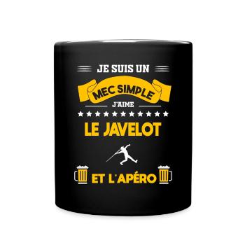 javelot apéro mec simple - Mug uni - noir - Devant