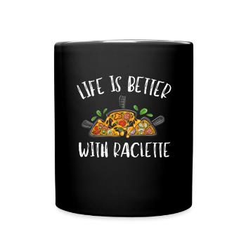 Swiss Cheese Fondue Raclette - Tasse einfarbig - Schwarz - Vorne