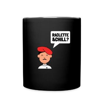 Swiss Cheese Fondue Raclette - Tasse einfarbig - Schwarz - Vorne
